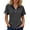 Dark Gray, variant on uvwlwu Womens Summer Tops,Knit Short Sleeve Top with Contrast Collar Casual Comfort Stretch Blouse for Everyday Wear,S