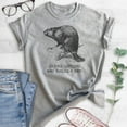 thumbnail image 2 of Go Find Someone Who Builds A Dam Beaver Shirt, Unisex Women's Men's Shirt, Animal Joke Tee, Clever Animal, Heather Gray, XX-Large, 2 of 6
