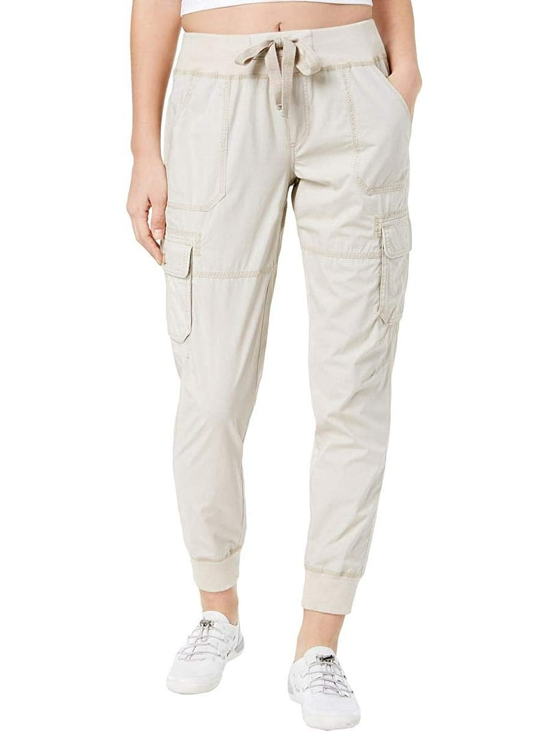 Calvin Klein Womens Performance Cotton Tie Front Cargo Pants