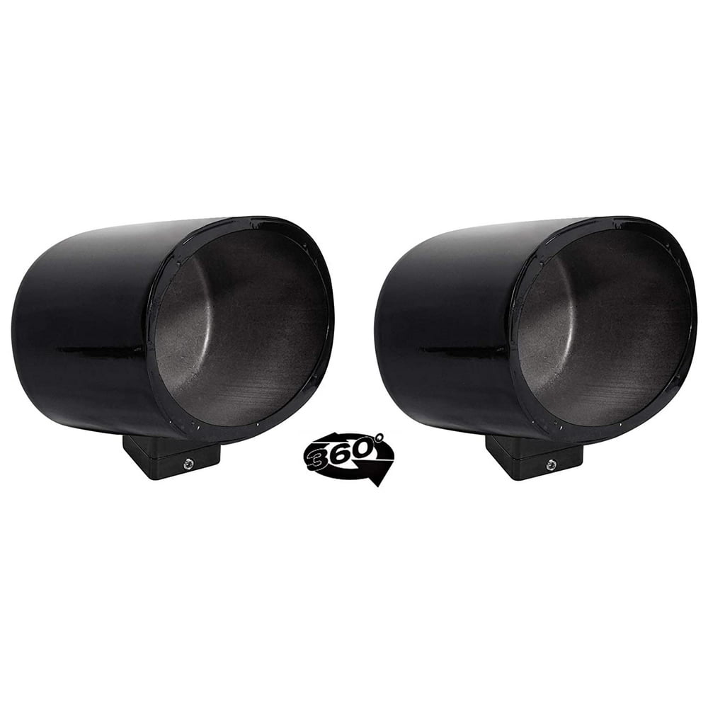2 Rockville MAC69B 6x9 360° Swivel Black Aluminum Surface Mount Speaker