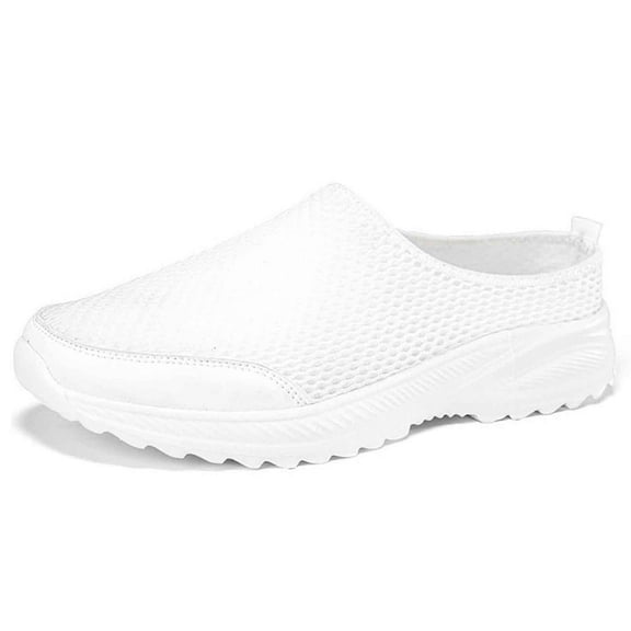 Womens Shoes,Ultra Lightweight Mesh Slide Sneakers Breathable Athletic Casual Shoes for Comfortable Sporty Loafers,Shoes for Women,White,6
