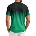 thumbnail image 5 of Mens Summer Shirts Short Sleeve Crew Neck Floral Gradient Tees Casual Beach Hawaiian Vintage T Shirts, 4XL, 5 of 5
