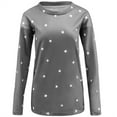 thumbnail image 2 of Blouse Décontractée Décontractée à Col Rond et à Imprimé Étoiles de la Mode Féminine, 2 of 2