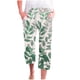 thumbnail image 1 of Pantalones Casuales de Mujer de Impresión Floral Cintura Elástica Suelta, Pantalones de Pierna Ancha Recta con Bolsillos, 1 of 6