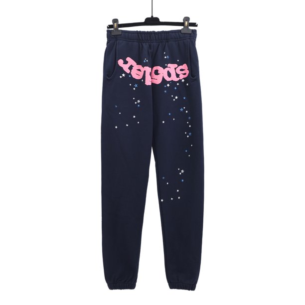 Sudadera con capucha rosa con la misma letra de espuma del cantante de hip-hop Sp5der Young Thug 555555163-2 azul