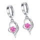 thumbnail image 3 of Pendientes de aro con colgante de corazón Qarigey rosa AP010500-03B, 3 of 6