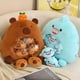thumbnail image 2 of New Capybara Shark Shaped Snack Bag Plush Toys Super Soft Cartoon Squishy Pillow Funny Food Dolls Birthday Gifts Room Decor, 2 of 5