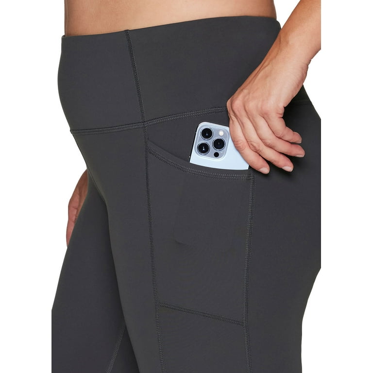 RBX Active Women's Plus Size Solid Ultra Hold Workout Legging With Pockets