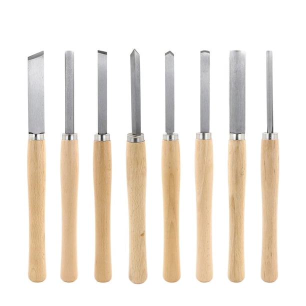 Juego De Cinceles Para Madera 8Pcs Herramienta De Cincelado De Madera Eficiente Con Mango De Madera Ergonómico Kit De Accesorios De Talla De Madera Portátil Y Liviano Para Carpintería