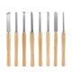 thumbnail image 1 of Juego De Cinceles Para Madera 8Pcs Herramienta De Cincelado De Madera Eficiente Con Mango De Madera Ergonómico Kit De Accesorios De Talla De Madera Portátil Y Liviano Para Carpintería, 1 of 7