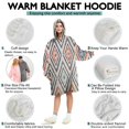 thumbnail image 5 of Wearable Oversized Blanket,Colorful Geometric Diamond Pattern Wearable Blanket Hoodie for Adults,Cozy Hooded Blankets with Super Pockets,Super Warm Fuzzy Pullover for Women & Men, 5 of 6