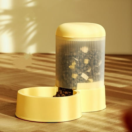 Automatic Cat Dog Feeders Cat Food And Water Dispenser Set Pet Food Bowl Feeder & Food Dispenser Automatic Cat Dog Feeders Cat Food And Water Dispenser Set Pet Food Bowl Feeder & Food Dispenser Automatic Cat Dog Feeders Food And Water Dispenser Set Pet Bowl Yellow Automatic Feeder
