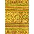 thumbnail image 1 of Ahgly Company Machine Washable Indoor Rectangle Southwestern Yellow Country Area Rugs, 4' x 6', 1 of 4