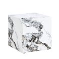 thumbnail image 2 of Modern MDF+Sticker Material Cube Stylish Texture Design Coffee Table, 15.75 Inches (White), 2 of 12