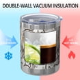 thumbnail image 2 of 12oz Tumblers Brown Classic Floral and Scroll Pattern Vacuum Insulated Stainless Steel Travel Tumbler Cups Mug with Lid and Straw for Beer,Coffee,Beverages with Cleaning Brush for Cold & Hot Drinks, 2 of 5