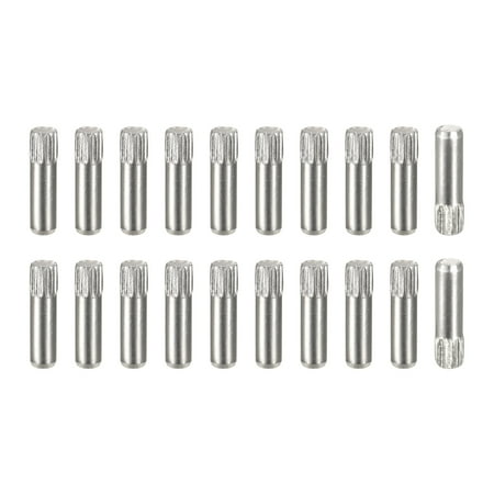 

2.5x10mm 304 Stainless Steel Dowel Pins 50 Pack Knurled Head Flat End Dowel Pin