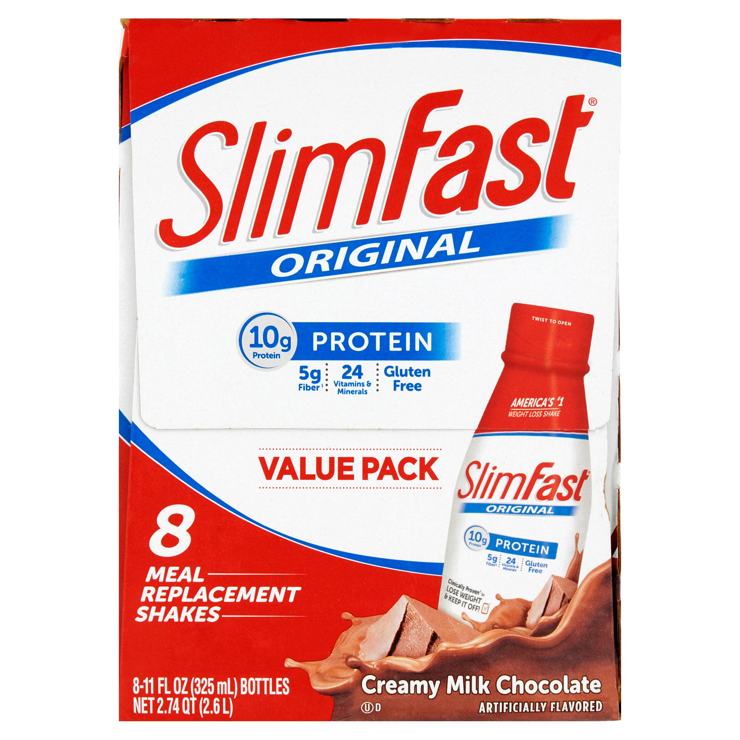 SlimFast Original 8 Pk Creamy Milk Chocolate Meal Replacement Shake 8 - 11  fl oz Bottles