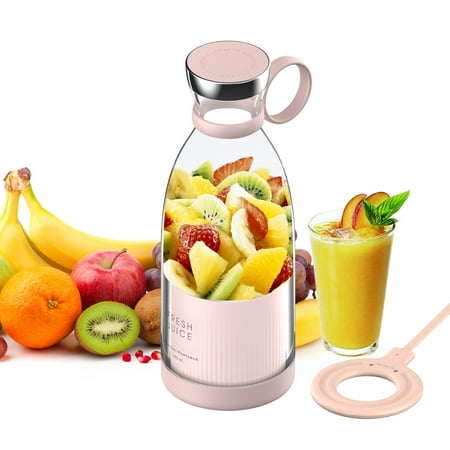 

Yabuy Portable Mini Fast Blender 350ml Juicer Cup with Wireless Charging 4 for Smoothie Milkshake Juice Baby Food