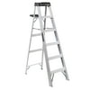 Louisville Ladder 6' Aluminum Step Ladder, 9' Reach, 300 lbs Load Capacity, AS3006