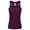 Plum, variant on Women's Tank Top Sleeveless Racerback Basic Stretch Comfy Slim Fitted Ribbed Knit Tops Workout Yoga T Shirt NEWT386 Dark Plum 3X