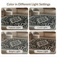 thumbnail image 7 of ODIKA 9'x12' Washable Area Rug Non-Shedding, Easy Care Vintage Interlocking Scale Border Retro Aesthetic Snake Serpent Refined for Master Suite, California King, Under Bed, 7 of 7