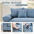 thumbnail image 4 of 117''x79'' Oversized Cloud Modular Sectional Sofa|Convertible Corduroy L Shaped Couch|Deep Seat|Extra-Wide Armrests|Ergonomic Design|Easy Assembly|for Living Room,Apartment,Office - Blue, 4 of 9