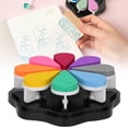 thumbnail image 1 of 8 Color Petal Shape Ink Pad, DIY  Painting Accessory with Slow Drying Pigment Ink, for Coloring Scrapbooking Clay Wood, 1 of 7