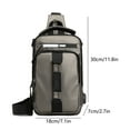 thumbnail image 3 of Sling Bag for Men Women Shoulder Backpack Chest Bags Crossbody Daypack with Earphone Hole for Hiking Camping Outdoor Trip, 3 of 8