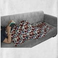thumbnail image 5 of Botanical Soft Flannel Fleece Blanket, Print of Meadow Beauty Along Poppy Cornflower Lily Blooming Branches Blossom, Cozy Plush for Indoor and Outdoor Use, 50" x 70", Red and Purple, by Ambesonne, 5 of 5