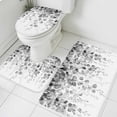 thumbnail image 3 of Grey Eucalyptus Bath Mat 3 Piece Bathroom Rug Set, Spring Botanical Weeping Plant Aesthetic Non Slip Bath Rug Contour Mat and Toilet Lid Cover, Absorbent Shower Mats Soft Bath Rugs and Mats Sets, 3 of 8