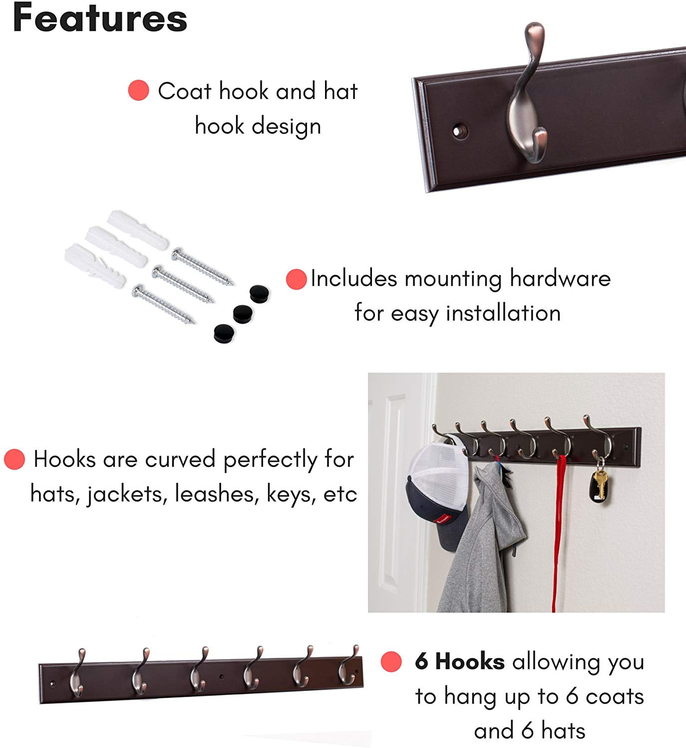 Amerock Globe Coat And Hat Hook - Individual Hooks