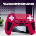 thumbnail image 4 of Funda protectora para mando PlayStation 5, funda antideslizante de silicona compatible con el mando PS5 Dual Sense con tapas para los pulgares, protectores para los joysticks y pegatina protectora, 4 of 7
