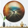 thumbnail image 2 of Designart 'Life after Death Large Tunnel Landscape' Modern Wood Wall Clock, 2 of 5