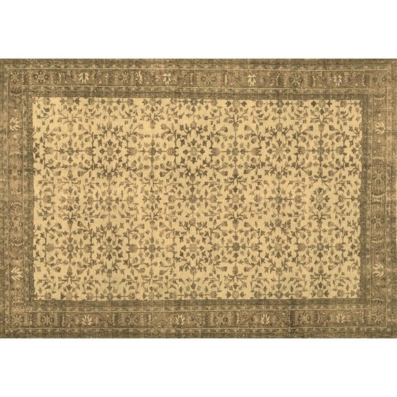 Ahgly Company Indoor Rectangle Persian Brown Traditional Area Rugs, 5' x 7'