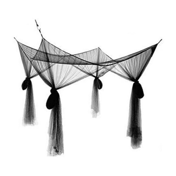 Qonioi Grande Moustiquaire Rideau de Chambre pour Tous les Lits de Bébé et Lits, Auvent en Polyester avec Crochets de Plafond pour Lit à Baldaquin à Quatre Mâtx, Romantique et Élégant Filet de Camping Intérieur Extérieur pour Format Double Grand Très Grand