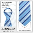 thumbnail image 3 of QCWQMYL Cravates à Glissière pour Hommes 6 Pcs Pré-Nouées Mariage Formel Cravate Rayée Ensemble de Cravates Polyester Réunion, 3 of 7
