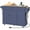 Dark Blue, variant on HOMCOM Mobile Kitchen Island with Power Outlet Drop Leaf Kitchen Cart Blue