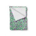thumbnail image 2 of Rose Soft Flannel Fleece Throw Blanket, Gardening Theme with Intertwined Thorny Stems Rose Buds and Petals, Cozy Plush for Indoor and Outdoor Use, 50" x 60", Forest Green Fuchsia, by Ambesonne, 2 of 6