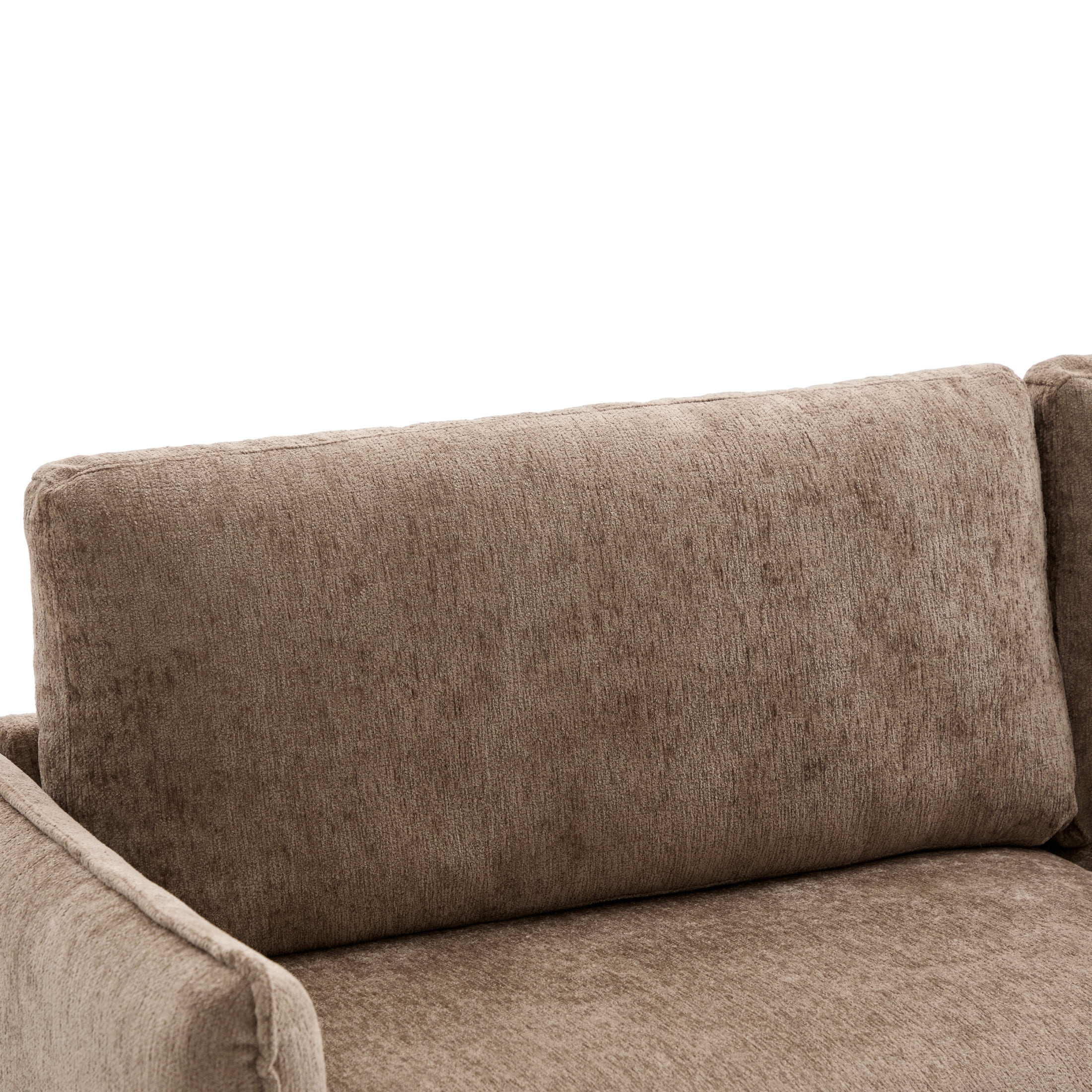 Christopher Knight Home Modern 75.75" Loveseat Sofa, Chenille Couch with Cushion and Wooden Legs, Brown
