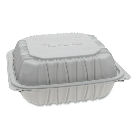Pactiv PCTYCNW0851 White Takeout Container with Lid