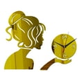 thumbnail image 1 of GUOOL Creative Wall Hanging Clocks, 3D DIY Sticker Stylish Mute for Office Dining Room Golden, 1 of 7
