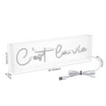 thumbnail image 7 of C'est La Vie 20" X 6" Contemporary Glam Acrylic Box USB Operated LED Neon Light, White, 7 of 7