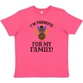 thumbnail image 3 of Inktastic Thanksgiving Girl Turkey Thankful for Family Youth T-Shirt, 3 of 5
