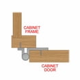thumbnail image 2 of Y&Y Decor Lot of 25 Pairs (50pcs) Self Closing OVERLAY Flush Cabinet Hinges - Black, 2 of 5