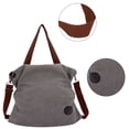 thumbnail image 3 of Bolso bandolera de lona para mujer, bolso de lona artístico de moda para el tiempo libre Gris claro, 3 of 5