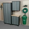 Coleman 3pc Garage Cabinet Set with 2-Door Base Unit, Grey