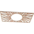 thumbnail image 2 of 38"W x 19"H x 14 1/4"ID x 3/8"T Hoover Wood Fretwork Pierced Ceiling Medallion, Cherry, 2 of 3