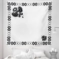 thumbnail image 1 of Turkish Pattern Tapestry, Oriental Framework with Leaf Ornament Black and White Damask, Fabric Wall Hanging Decor for Bedroom Living Room Dorm, 5 Sizes, Black White, by Ambesonne, 1 of 1