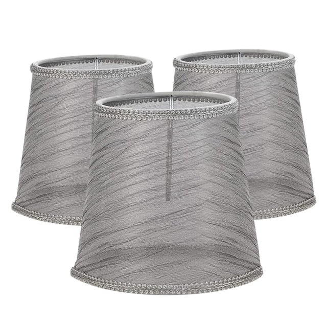 Bearachild Juego de 3 pantallas de lámpara gris, pantalla de tela de gasa transparente para iluminación de suelo de Iluminación novedosa Gris Bearachild HA003677-04