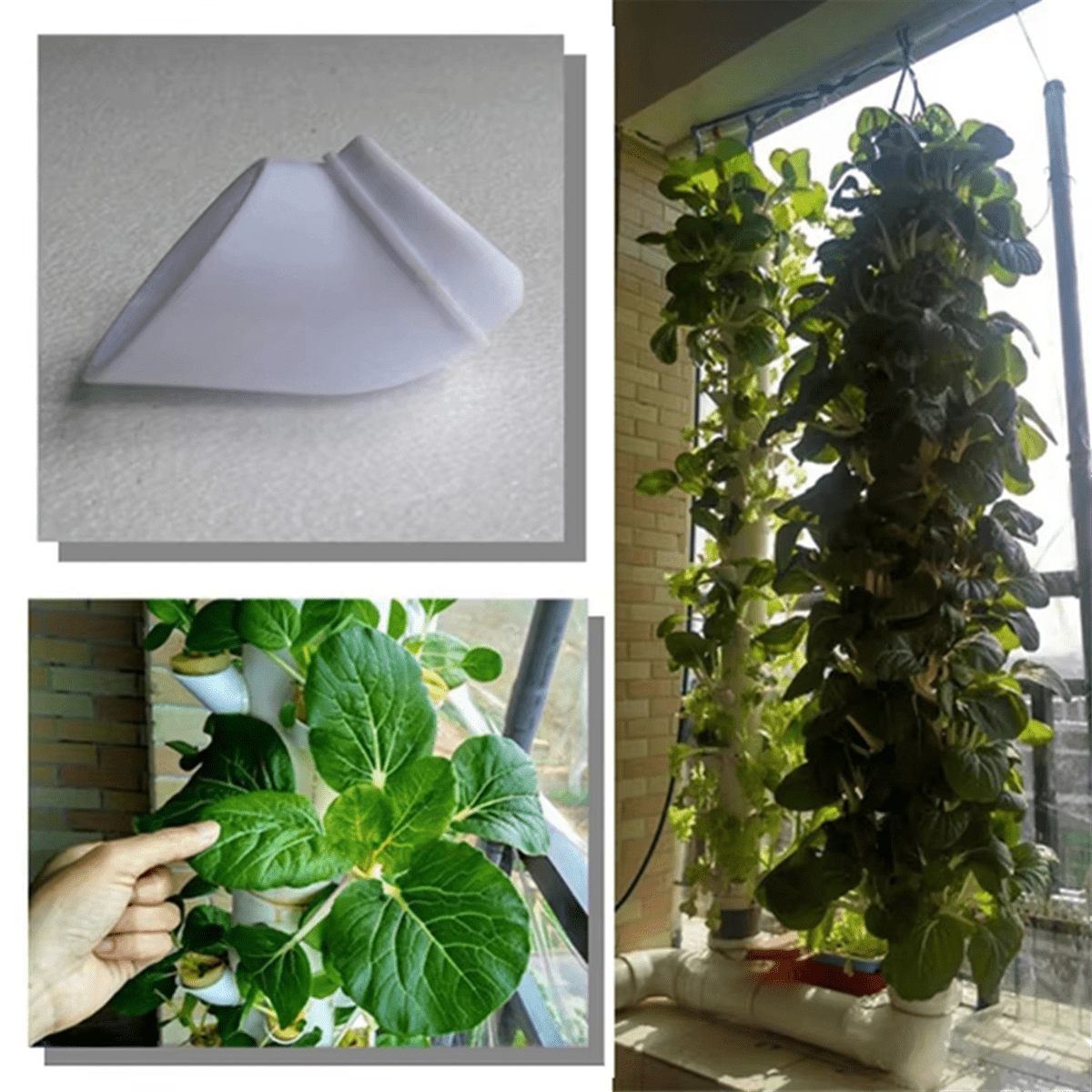Hydroponic Vertical Tower Container DIY Hydroponic Planting Cup Flower Container Plant Growth Pot Cup